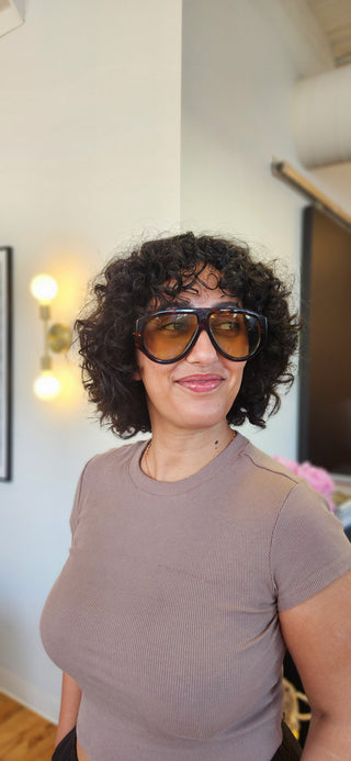 Curly haircut that works worn curly or straight, by Cindy Li at Private Studio in Toronto.
