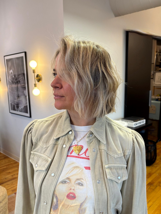 Lived-in blonde by Rachelle Cruz, hairstylist at Private Studio Hair salon in Toronto