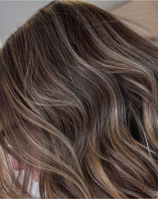 Natural balayage by Priscilla Sorin at Private Studio in Toronto.
