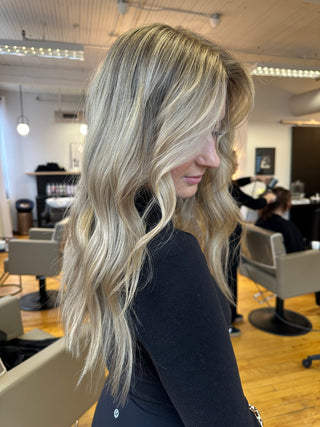 Bright blonde colour by Ryan Collins at Private Studio in Toronto.