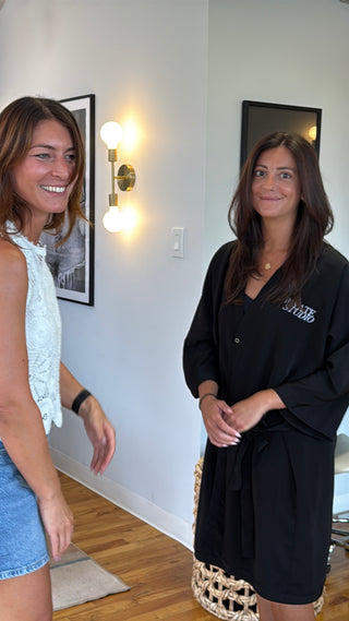 Priscilla Sorin with her client at Private Studio in Toronto.