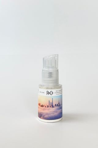R+Co Skyline Dry Shampoo powder in a sleek container, ready to refresh and add volume to hair.
