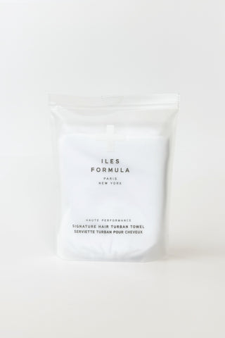 Microfiber Hair Turban Towel - White